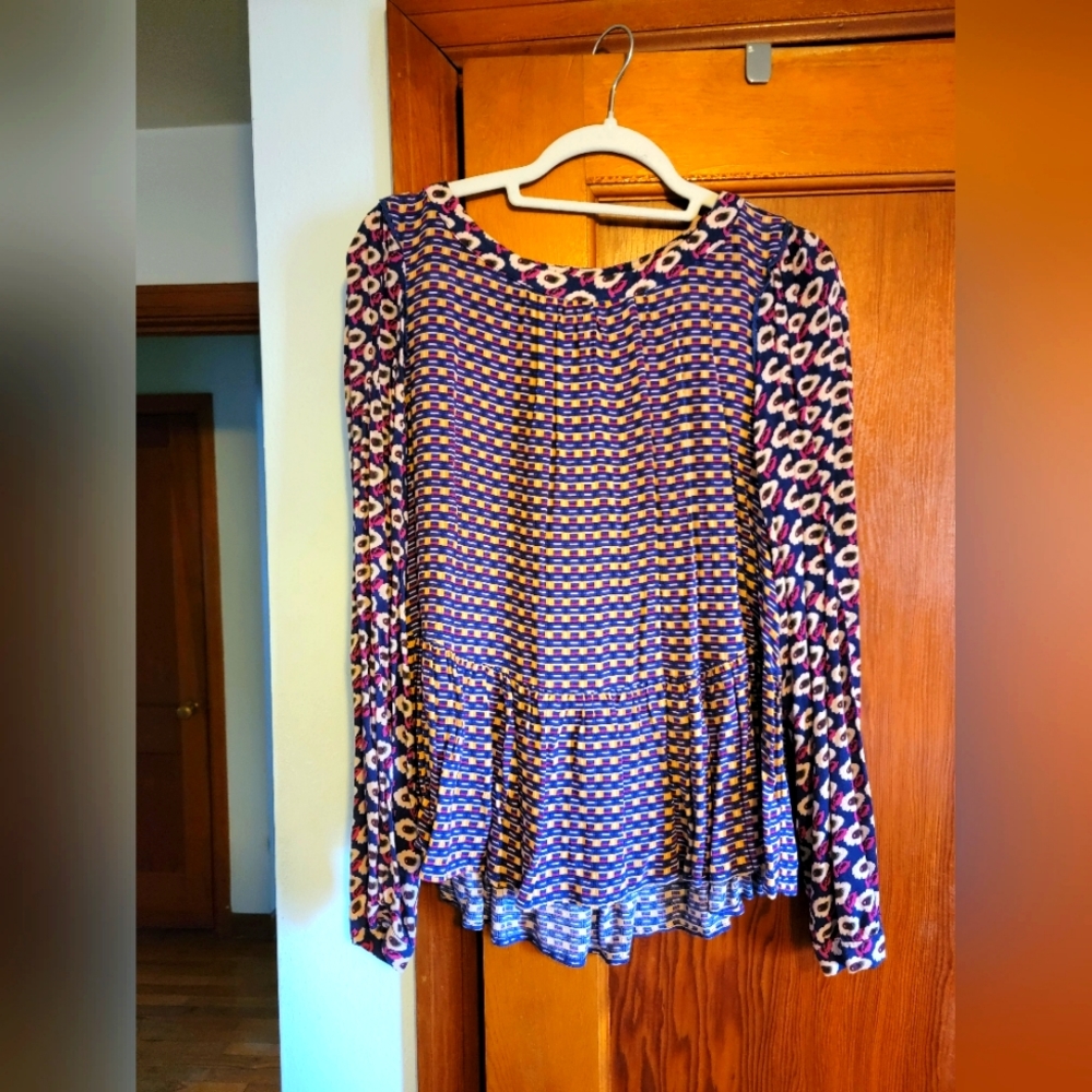 Maeve by Anthropologie Poplin Top Size L